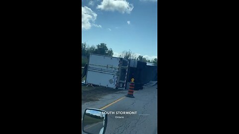 Transport Truck Rollover In Highway 401