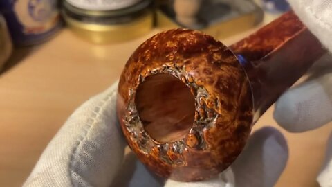 LCS Briars pipe 562 bulldog with red/black ebonite stem