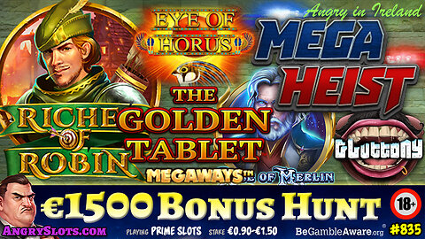 €1500 SLOTS BONUS HUNT - 5-scatter Kong Megaways, Outlaw Enhanced, 4 Secret Pyramids & more