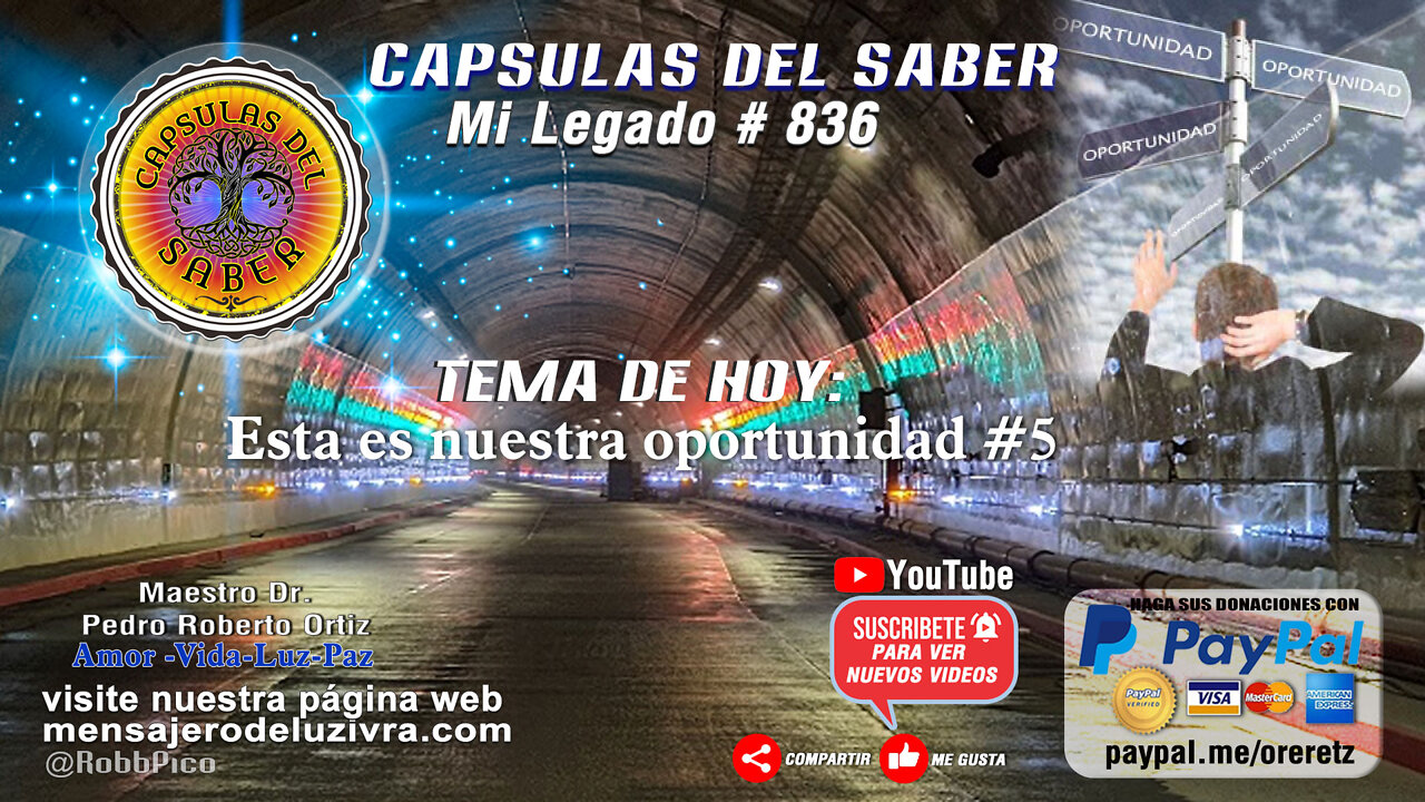 Tema de hoy: Esta es nuestra oportunidad.#5. Mi Legado #836