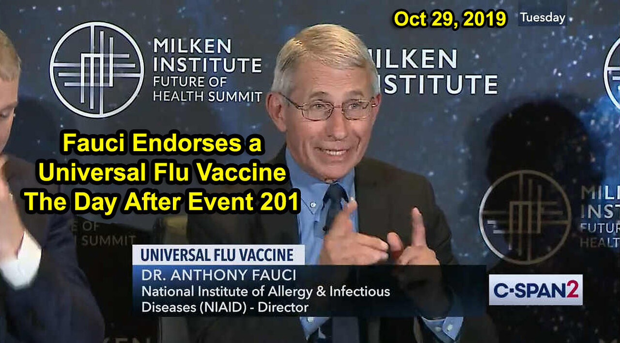 C-SPAN 2019 - Fauci Caught Planning Disruptive Rollout of Universal mRNA FLU Vaccine