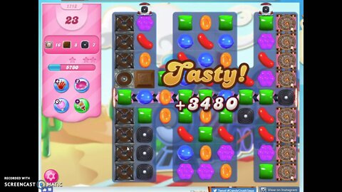Candy Crush Level 1713 Audio Talkthrough, 3 Stars 0 Boosters
