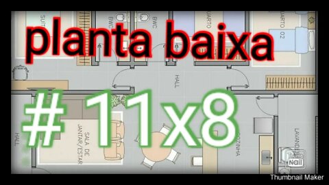 planta baixa 11x8