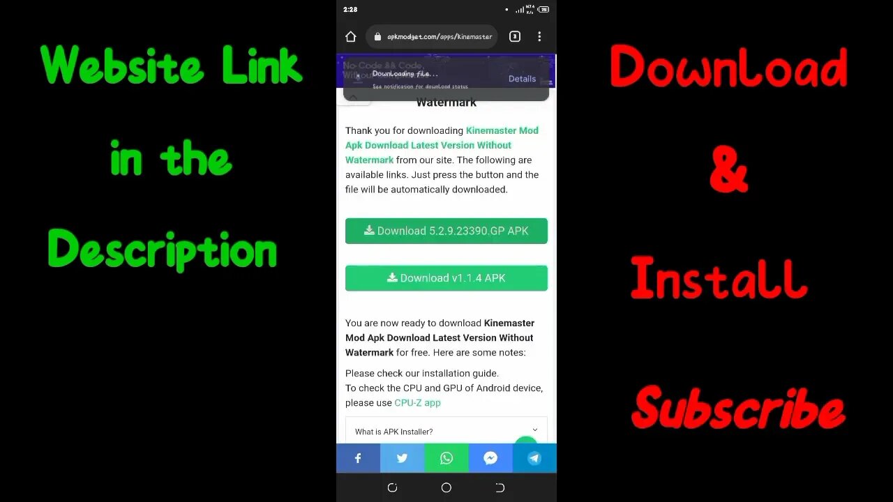 Kinemaster pro apk free download.