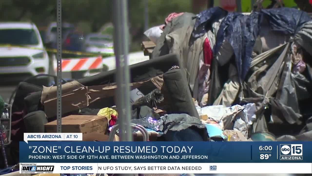 'Zone' clean up resumed Wednesday