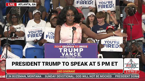Michaelah Montgomery Sets It Off At The Atlanta Trump-Vance Rally