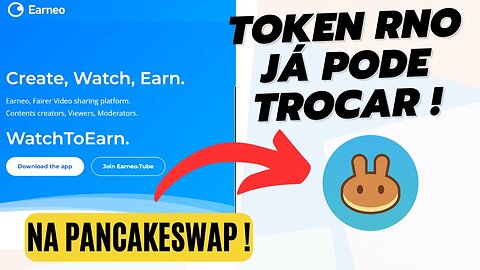 Token RNO da Earneo Foi LISTADO e Já Pode NEGOCIAR ! Ganhe Criptomoedas Vendo Videos