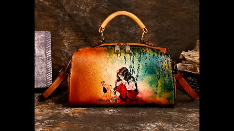 Handmade Leather Handdrawn Artisan Luxury Designer Handbag