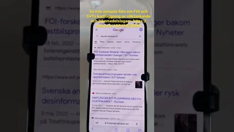 Kartlägger FOI & SVT oliktänkande? Del 3 https://youtu.be/1DF49QZSMx0