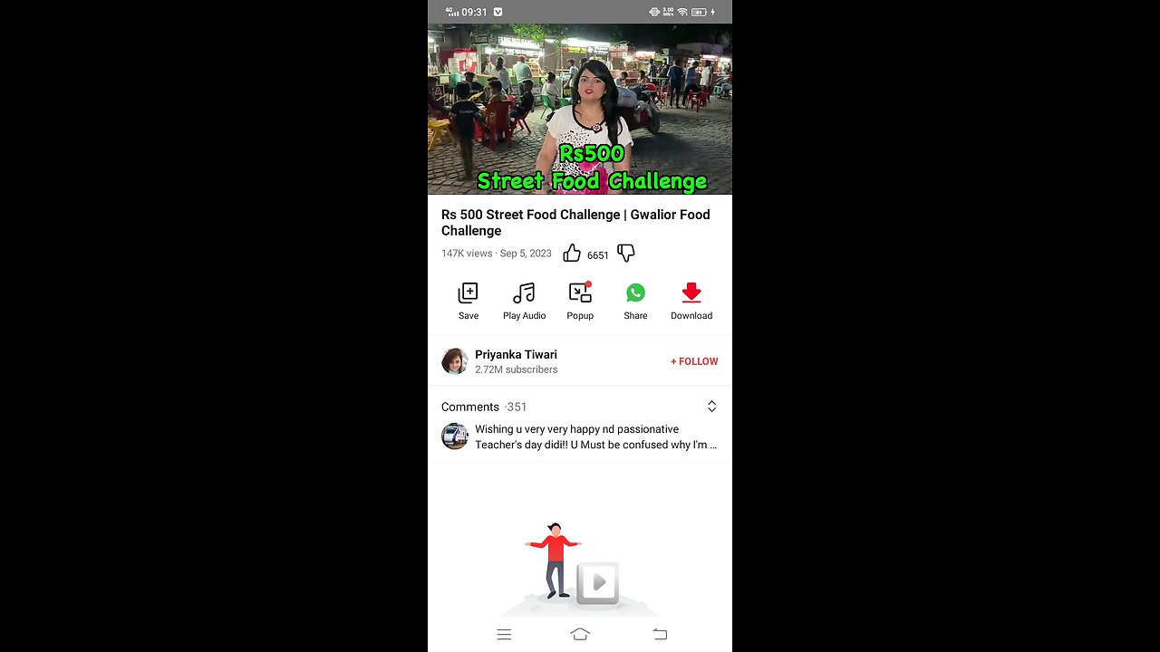 RS 500 challenge to buy food in India