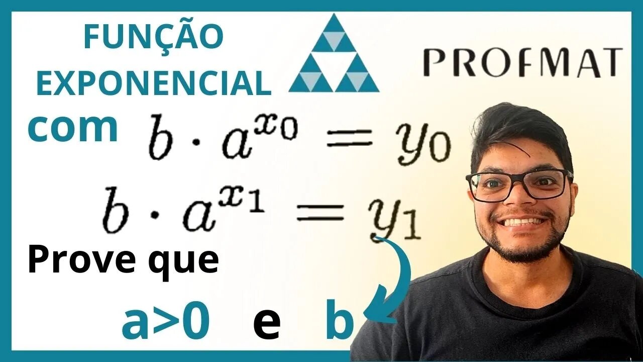 Dado x0 ≠ x1 e y0y1 não nulos com mesmo sinal, prove que existe a e b tais que ba^x0=y0 e ba^x1=y1