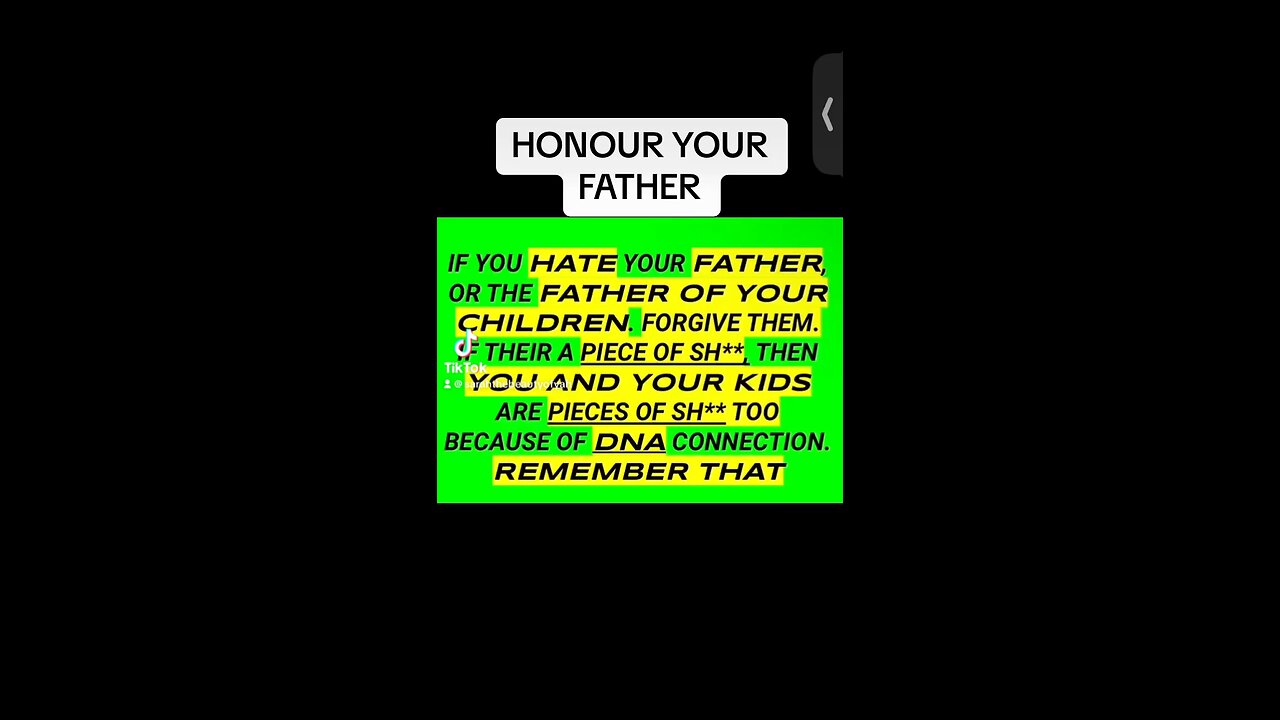 HONOUR YOUR FATHER