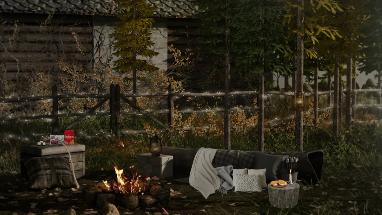 S'Mores by the Campfire Ambience with Relaxing Fire Crackling