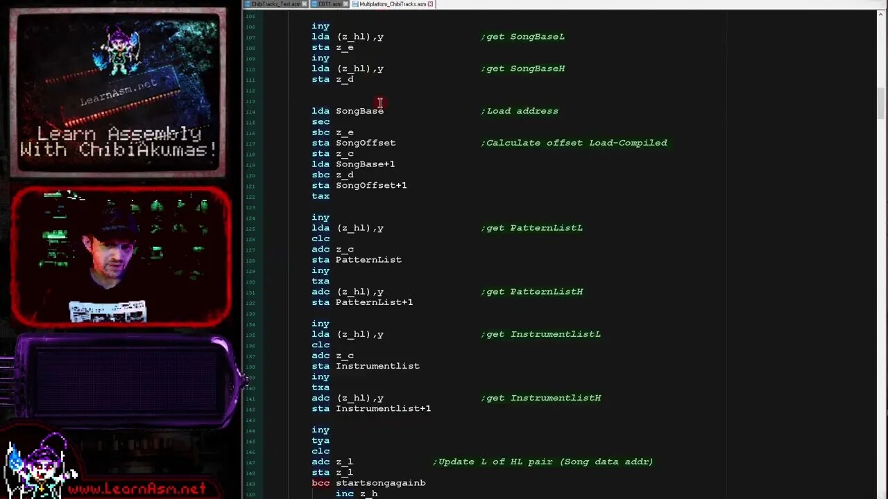 6502 - Lesson CT2 - ChibiTracks Header Load and Init