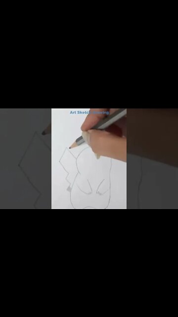 Pikachu Easy Pencil Drawing Full Tutorial Shorts #shorts
