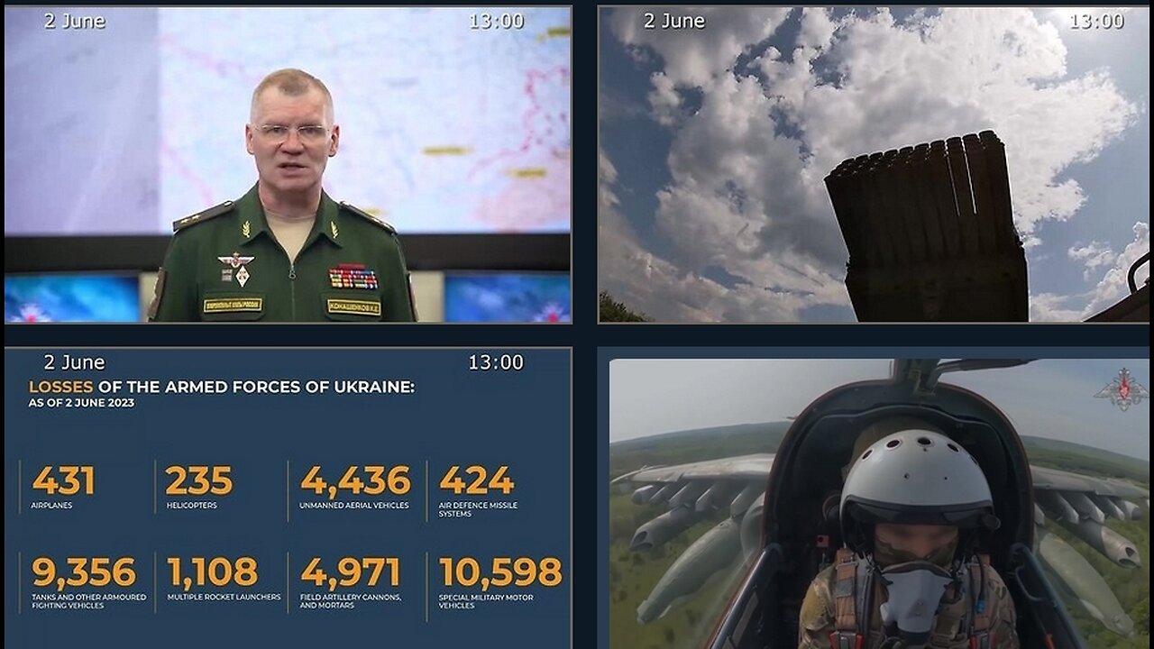 02.06.23 ⚡️ Russian Defence Ministry report on the progress of the deNAZIficationMilitaryQperationZ