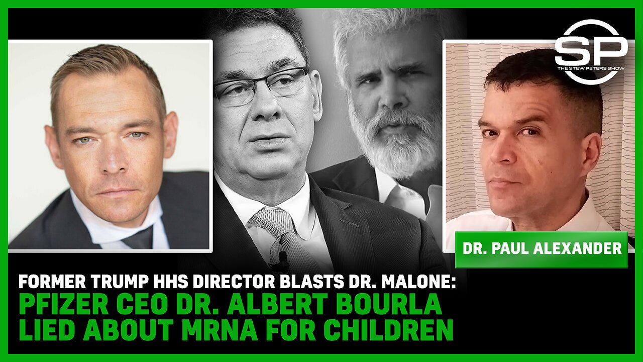 Former Trump HHS Director BLASTS Dr. Malone Pfizer CEO Dr Albert Bourla LIED About mRNA for Children