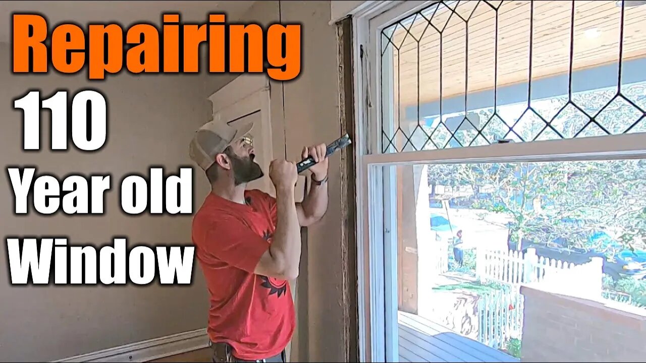 Repairing A 110 Year Old Antique Window | Did I Break It? | THE HANDYMAN |