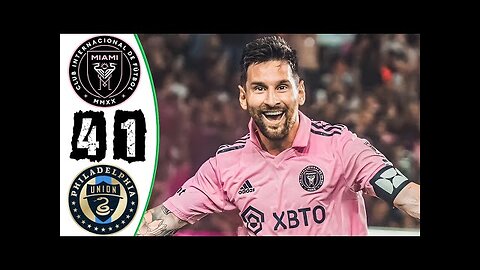 Messi Unbelievable 30 Yards Goal - Inter Miami vs Philadelphia 4-1 Highlights & Goals - 2023