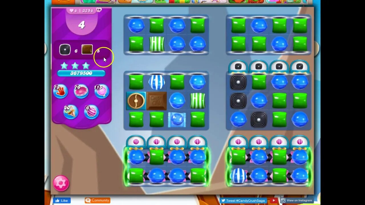 Candy Crush Level 3254 Talkthrough, 25 Moves 0 Boosters