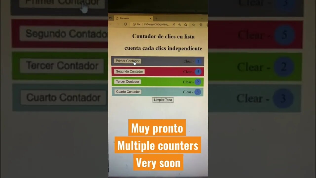 Contador de clicks múltiple - Preview