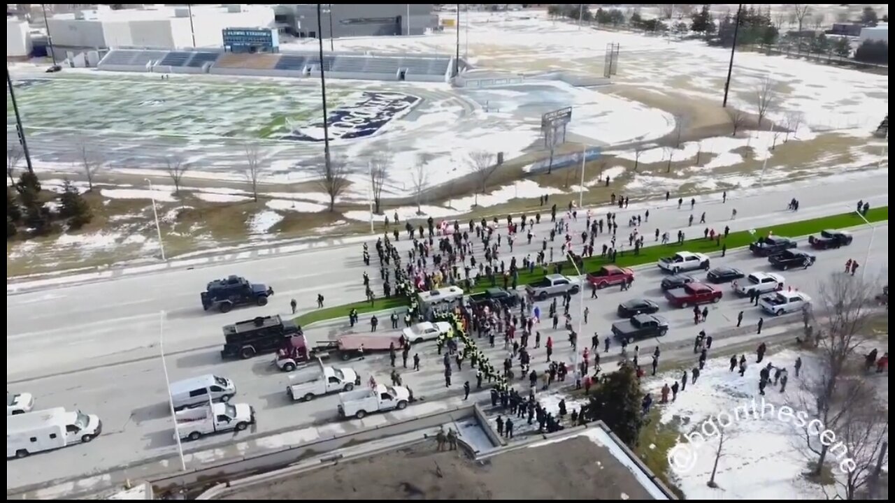 Ontario Police Move In On Truckers Blocking Ambassador Bridge