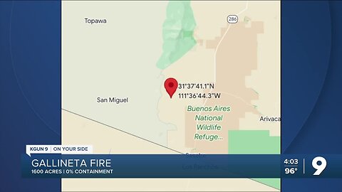 Gallineta Fire reaches 1,600 acres with 0% containment