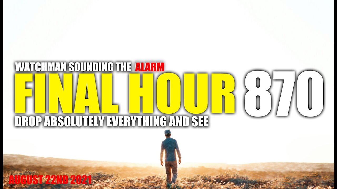 FINAL HOUR 870 - DROP ABSOLUTELY EVERYTHING AND SEE - WATCHMAN SOUNDING THE ALARM