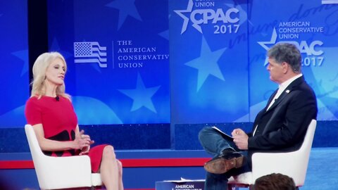 Sean Hannity questions Kellyanne conway at CPAC 2017