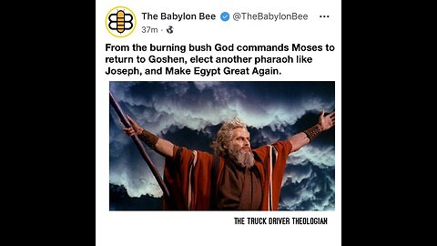 God Did Not Tell Moses To Go Back & Make Egypt Great Again