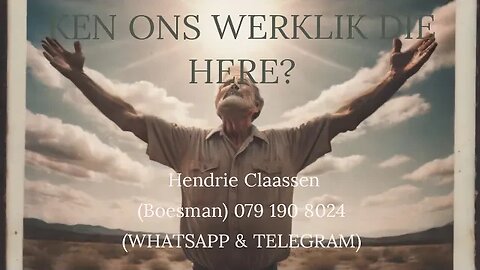 KEN ONS WERKLIK DIE HERE? |DAAGLIKSE WOORD BEDIENING ⛪|17.07.2023