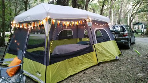 CORE 9 Person Instant Cabin Tent Portable Multi Room Stand Up Tent for Family with Storage Po...