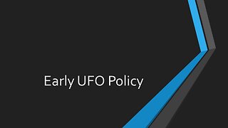 Early UFO Policy