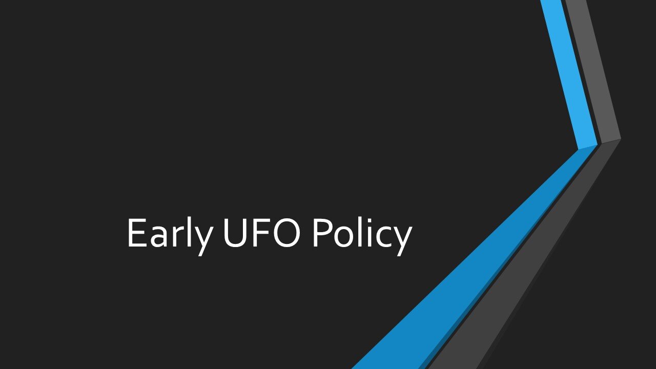 Early UFO Policy