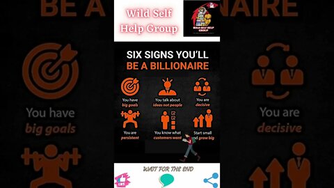 🔥Six signs you will be a billionaire🔥#shorts🔥#wildselfhelpgroup🔥7 August 2022🔥