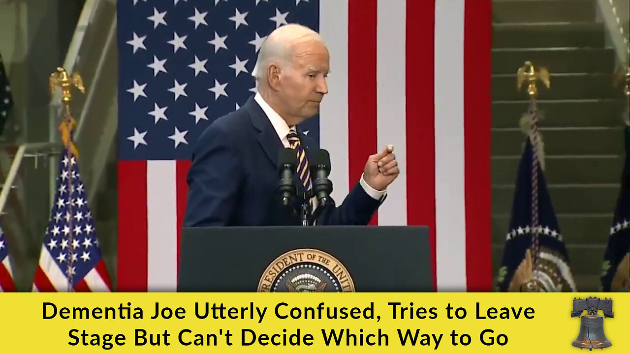 Dementia Joe Utterly Confused, Tries to Leave Stage But Can't Decide Which Way to Go