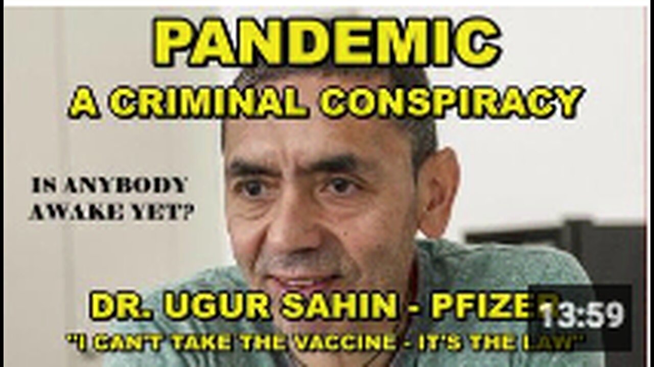 A criminal conspiracy - Pfizer vaccine developer: