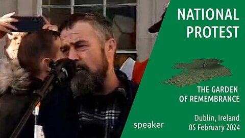 speaker - National Protest, Dublin , Ireland - 05 Feb 2024