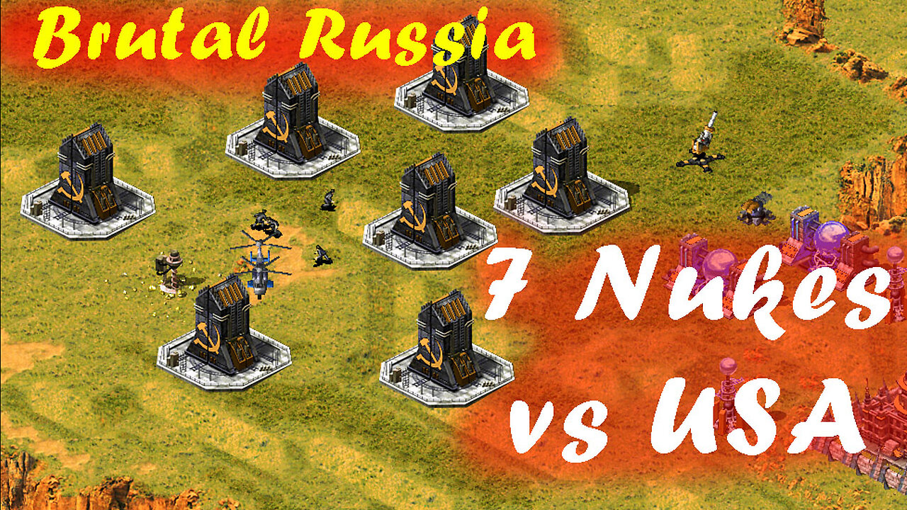 USA vs 7 Russian brutal armies - Red Alert 2 - Command and Conquer