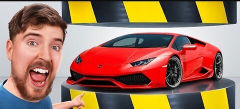 Hydraulic Press Vs Lamborghini mrbeast #mrbeast #rumble