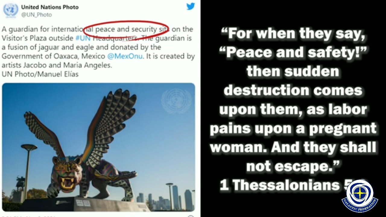 U.N. PEACE & SECURITY STATUE 👹