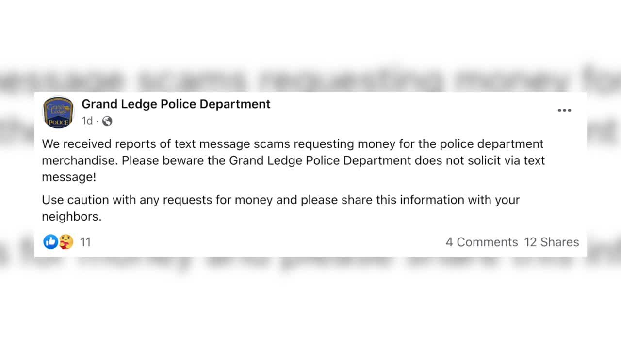 Grand Ledge Police warns residents of scam text messages