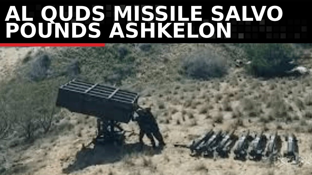 Al Quds Missile Salvo Strikes Ashkelon | Red Alert Sirens in Israel | Watch Dramatic Video