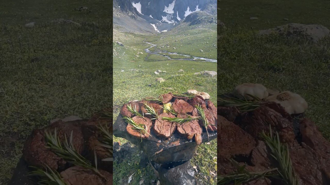 I went to the mountains, what kind of meat did I cook