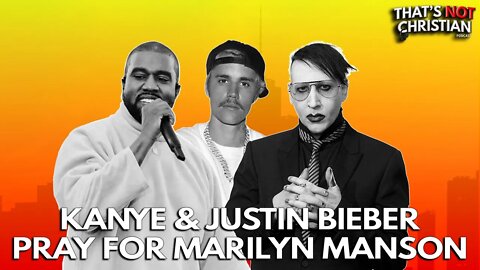 KANYE x JUSTIN BIEBER pray for MARILYN MANSON at SUNDAY SERVICE