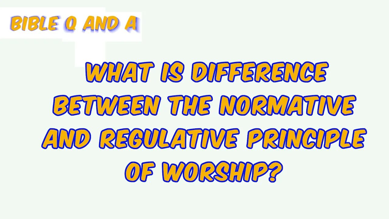 Worship Principles