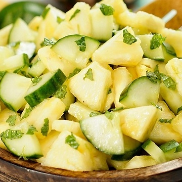 Pineapple Cucumber Salad With Zesty Lime Dressing