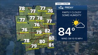 SE WI Weather: Highs in the 80s Friday, chance for evening showers