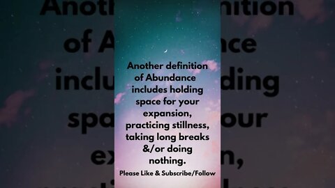 Another Definition of Abundance