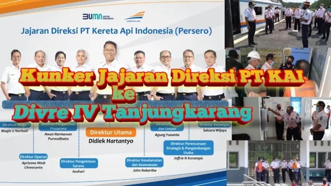 Kunjungan Jajaran Direksi PT KAI ke Divre IV Tanjungkarang
